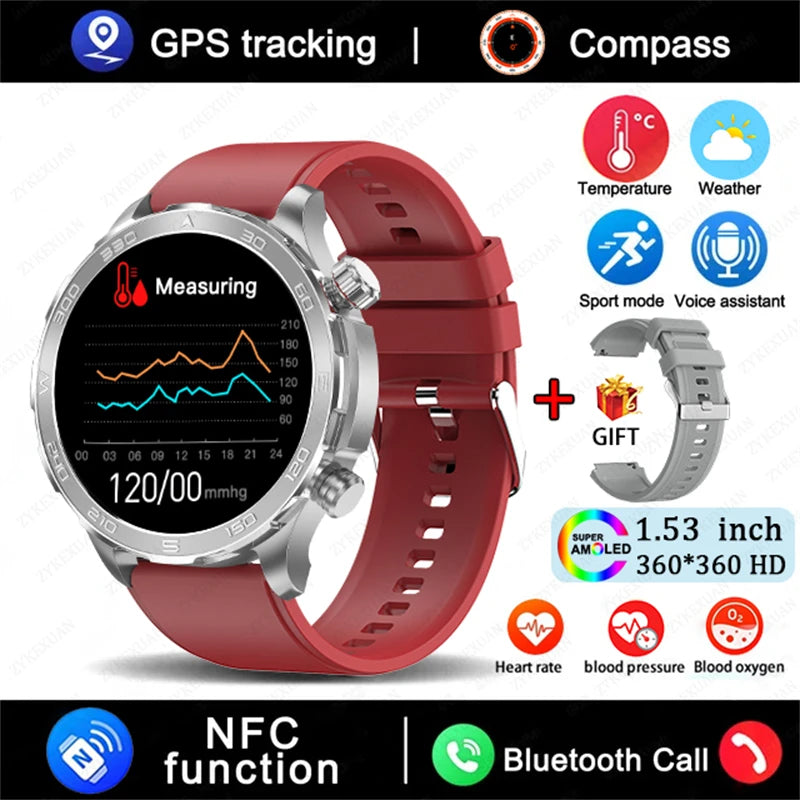 Montre Connectée GPS AMOLED 2026 - Écran Always-On & Suivi Cardiaque IP68 - SMZ DR SOPHIE