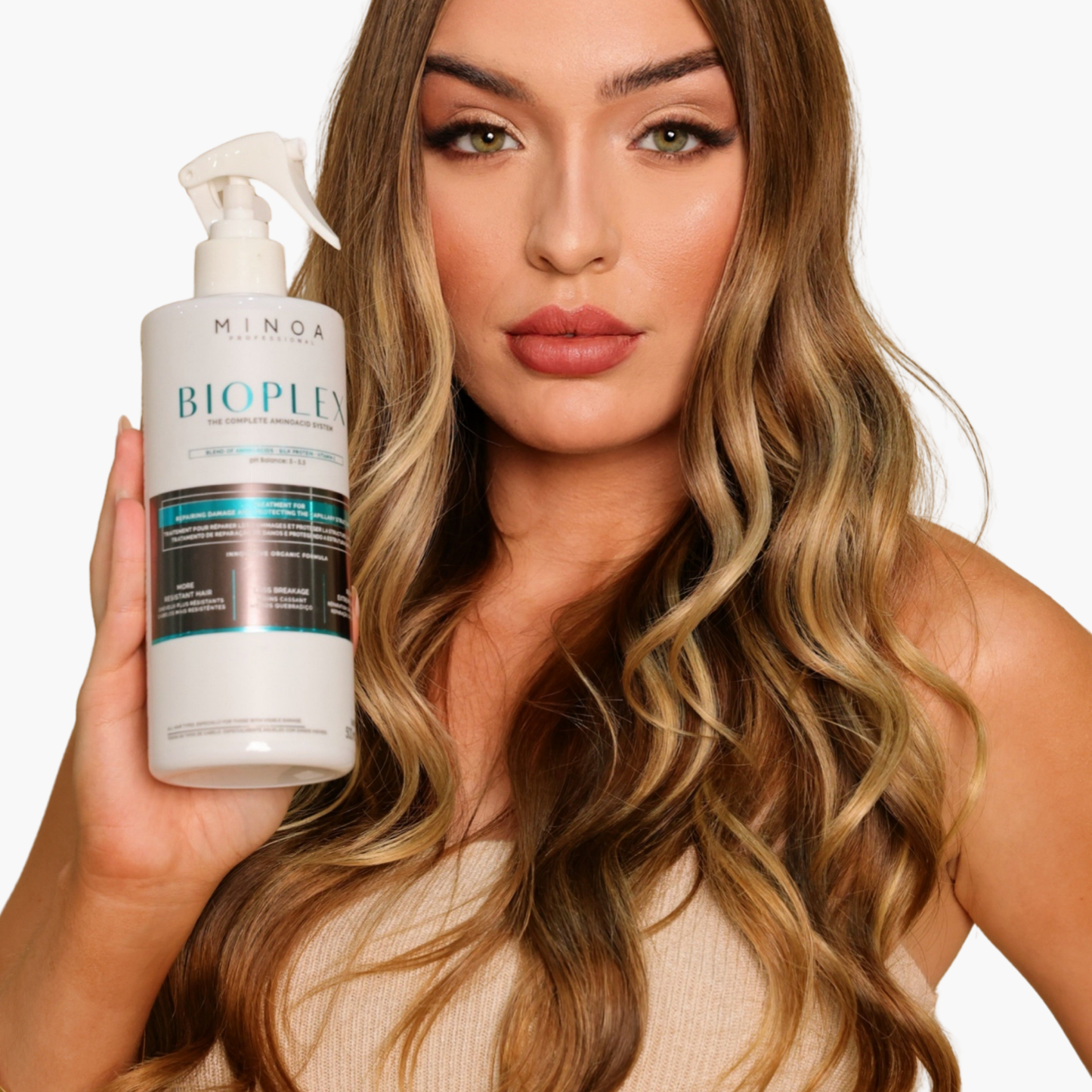 Traitement botox capillaire BIOPLEX - Lissage réparation kératine acide hyaluronique sans formol cheveux frisés professionnel