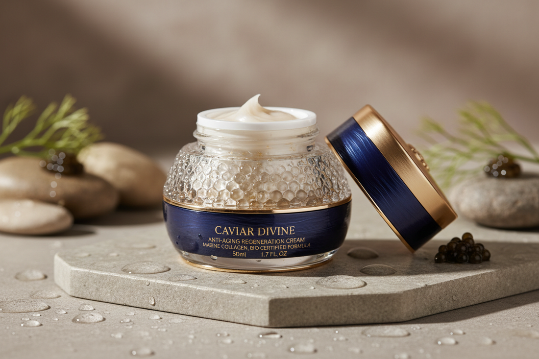 Crème Caviar Anti-Âge 50ml - Collagène Marin Raffermissante Régénérante Bio