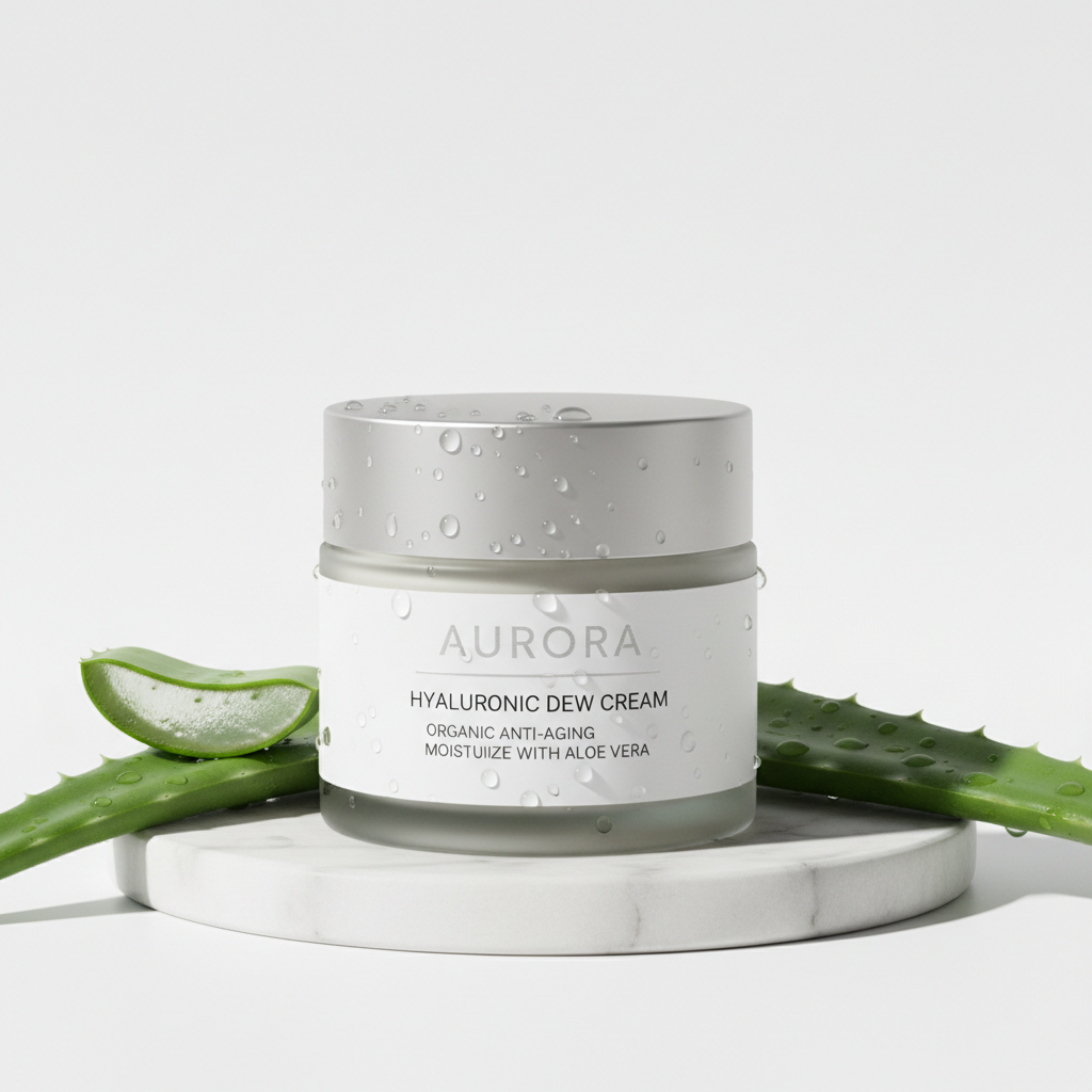 Crème Hydratante Acide Hyaluronique Bio 50ml - Anti-Âge Repulpante Aloe Vera