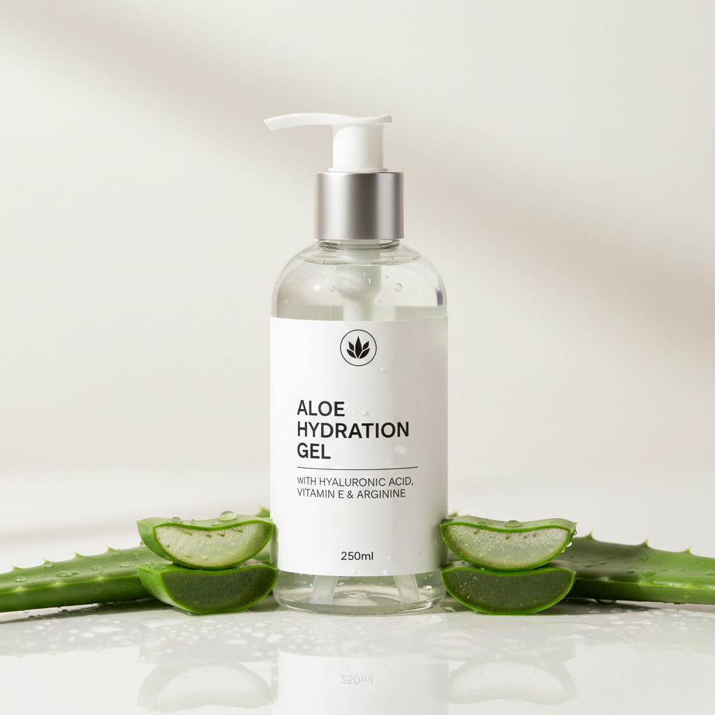 Gel Hydratant Aloe Vera et Acide Hyaluronique 250ml - Vitamine E et Arginine