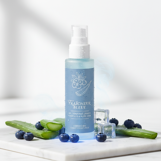 Gel Tonifiant Jambes Lourdes Myrtille Aloe Vera - Effet Ice Immédiat 100ml