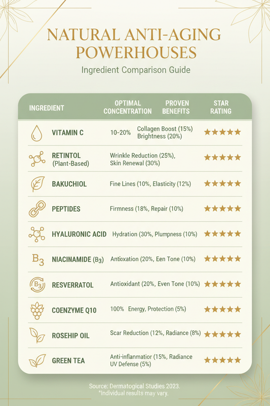 Les 10 Meilleurs Actifs Anti-Âge Naturels : Guide Complet Basé sur la Science (2026)