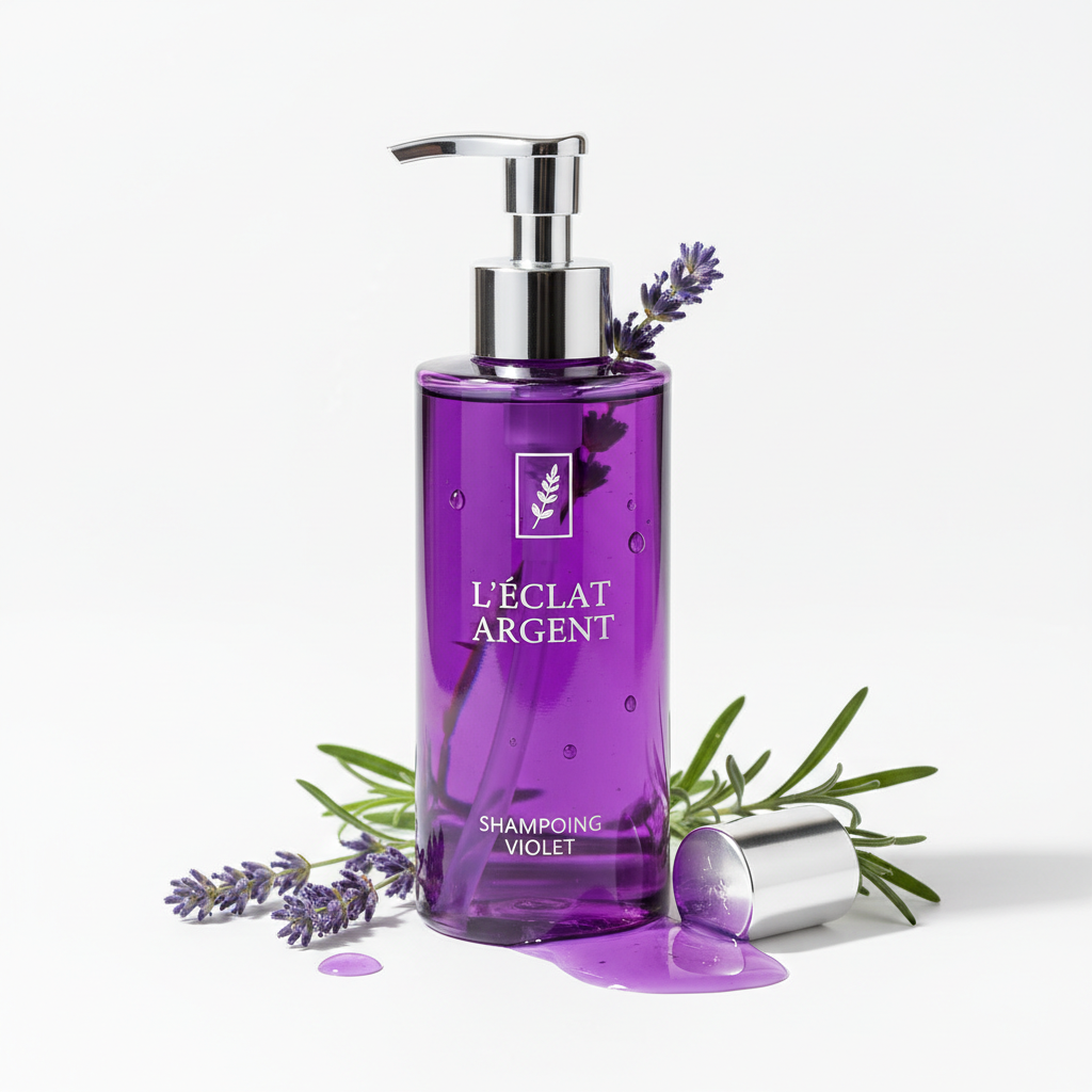 Shampoing Déjaunissant SILVER SWEO CARE - Cheveux Blonds Gris Blancs Pigments Violets