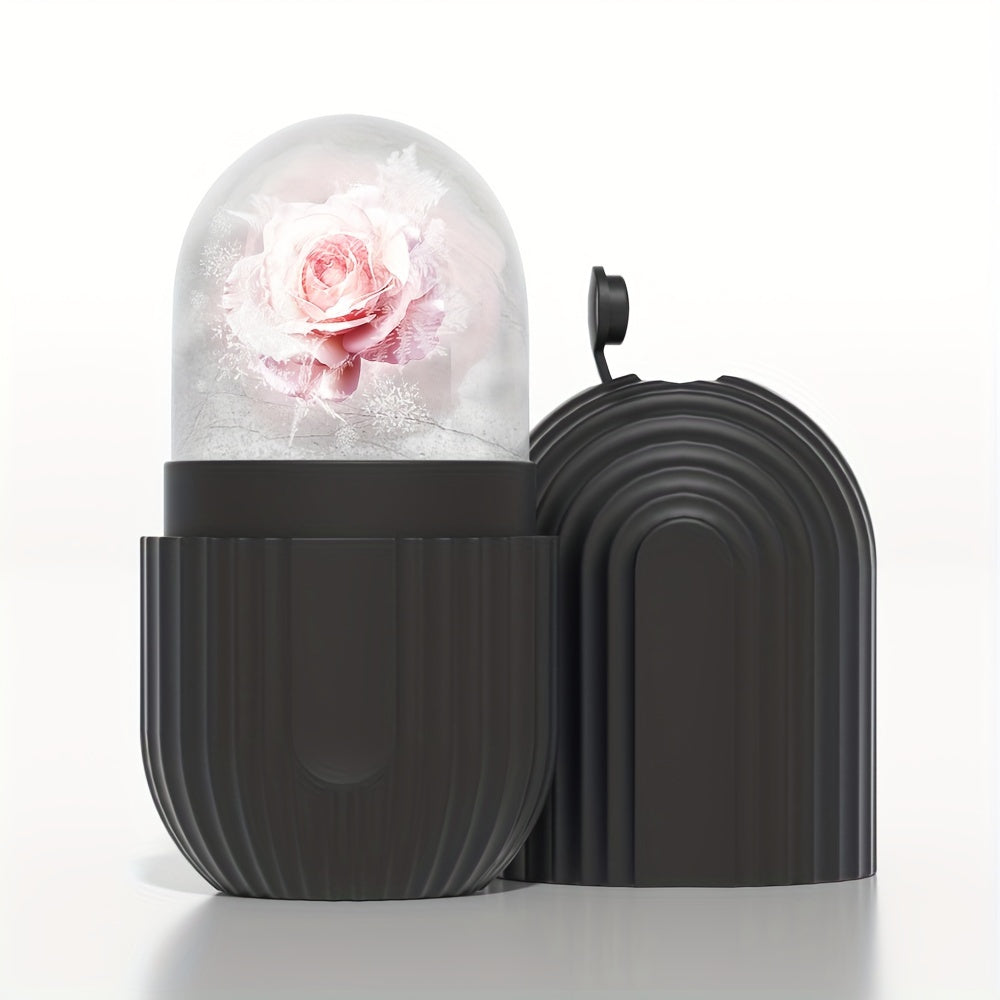 Application rouleau glace facial silicone - Massage anti-poches contour yeux - Outil beauté raffermissant réutilisable
