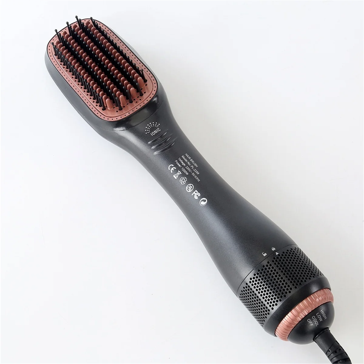 Brosse soufflante 3-en-1 A61KK technologie ionique pour séchage lissage et bouclage cheveux