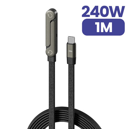 Câble USB-C 240W Charge Rapide avec Support Pliable 2-en-1 - SMZ DR SOPHIE