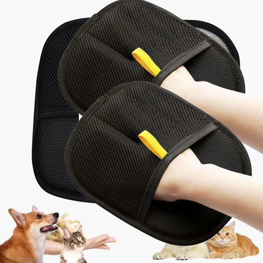 Gants électrostatiques anti-poils pour chiens et chats - Toilettage réutilisable