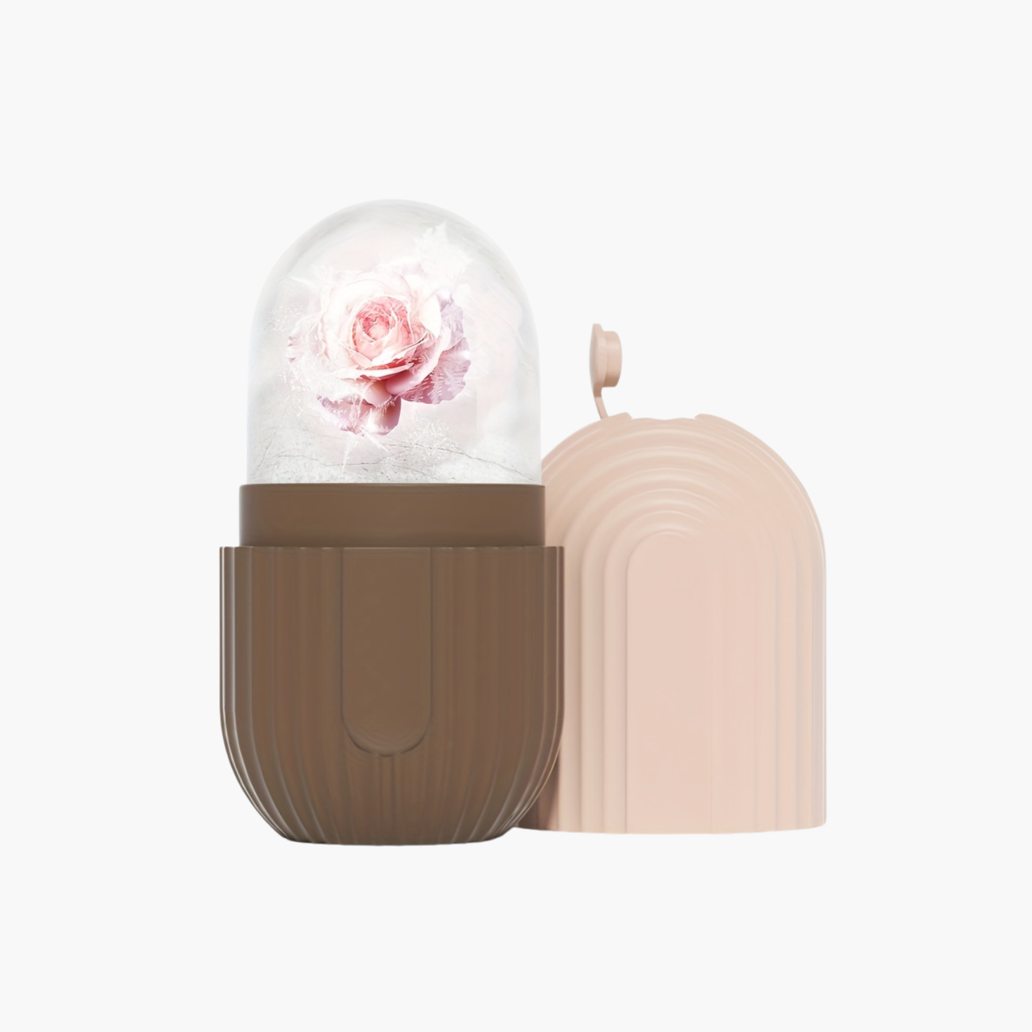 Ice roller visage silicone réutilisable - Masseur facial anti-poches raffermissant - Outil beauté étanche sans formaldéhyde