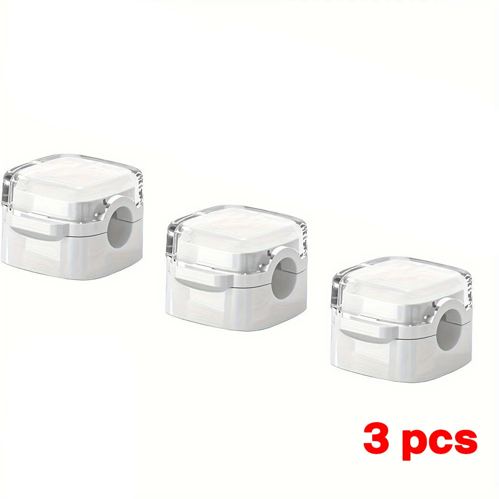 Lot de 6 clips magnétiques orange pour organisation complète des câbles de bureau - Compatible USB, HDMI, alimentation
