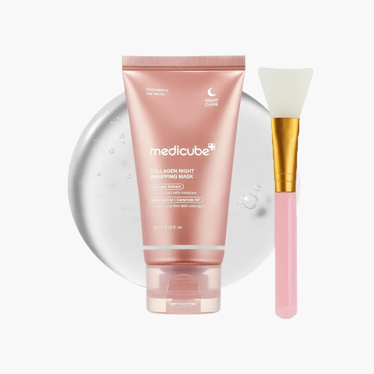 Masque nuit Médicube collagène pinceau 75ml - Élasticité hydratation K-beauty overnight raffermissant tous types peaux
