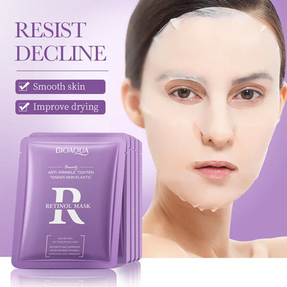 Masque tissu BIOAQUA Acide Hyaluronique – Pack 5 – Hydratation intense
