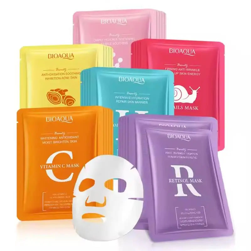 Masque tissu BIOAQUA Niacinamide – Pack 5 – Pores affinés