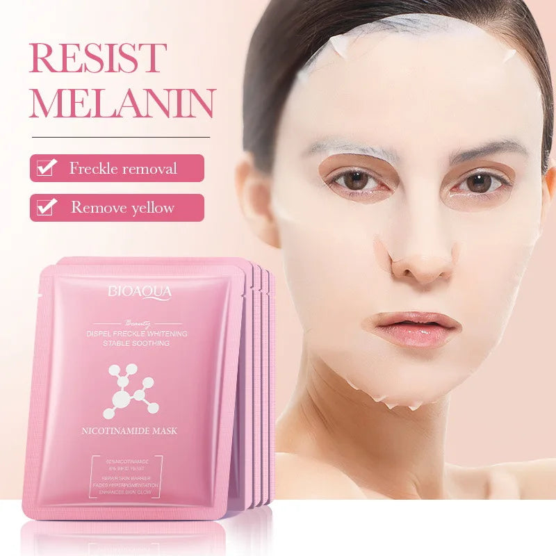 Masque tissu BIOAQUA Vitamine C – Pack 5 – Éclat teint terne