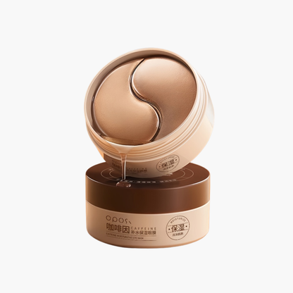 Masques gel yeux Oposi 60pcs caféine peptide collagène - Patchs raffermissants acide hyaluronique - Soin hypoallergénique anti-poches