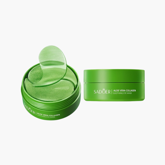 Patchs contour des yeux au collagène et aloe vera - Boîte de 60 pièces hydratants anti-cernes et anti-poches pour un regard éclatant
