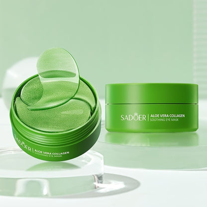 Patchs contour des yeux collagène et aloe vera 60 pièces - Masques hydratants anti-cernes anti-poches - Soin yeux K-beauty
