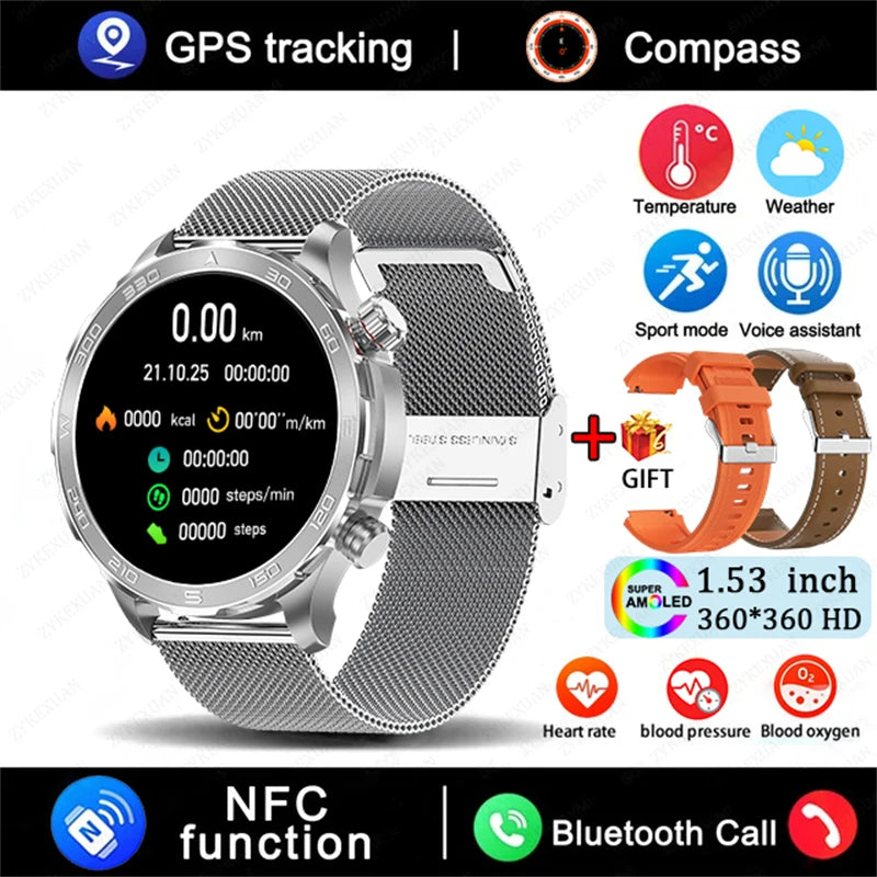 Montre Connectée GPS AMOLED 2026 - Écran Always-On & Suivi Cardiaque IP68 - SMZ DR SOPHIE
