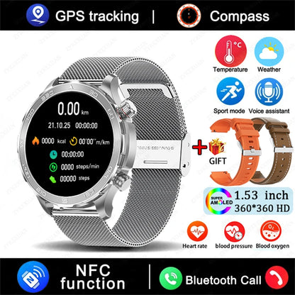 Montre Connectée GPS AMOLED 2026 - Écran Always-On & Suivi Cardiaque IP68 - SMZ DR SOPHIE