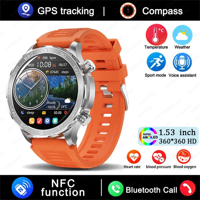 Montre Connectée GPS AMOLED 2026 - Écran Always-On & Suivi Cardiaque IP68 - SMZ DR SOPHIE