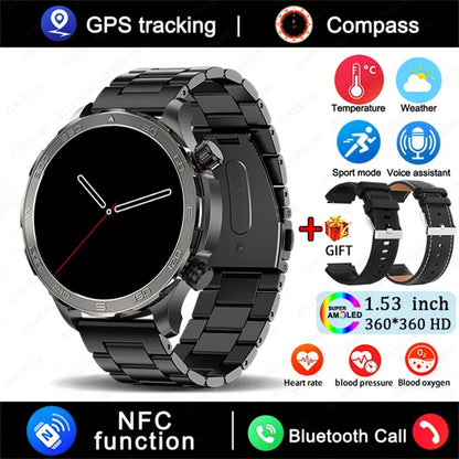 Montre Connectée GPS AMOLED 2026 - Écran Always-On & Suivi Cardiaque IP68 - SMZ DR SOPHIE