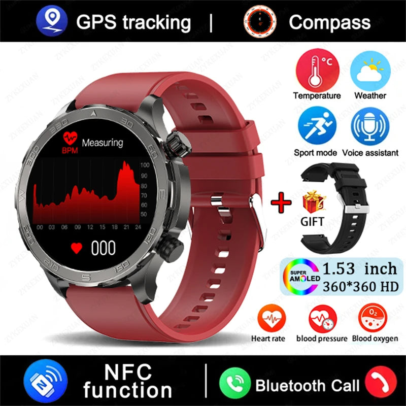 Montre Connectée GPS AMOLED 2026 - Écran Always-On & Suivi Cardiaque IP68 - SMZ DR SOPHIE
