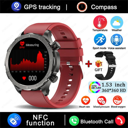 Montre Connectée GPS AMOLED 2026 - Écran Always-On & Suivi Cardiaque IP68 - SMZ DR SOPHIE