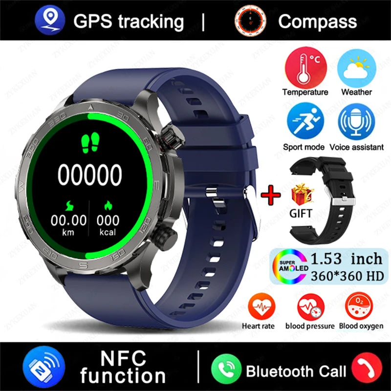 Montre Connectée GPS AMOLED 2026 - Écran Always-On & Suivi Cardiaque IP68 - SMZ DR SOPHIE