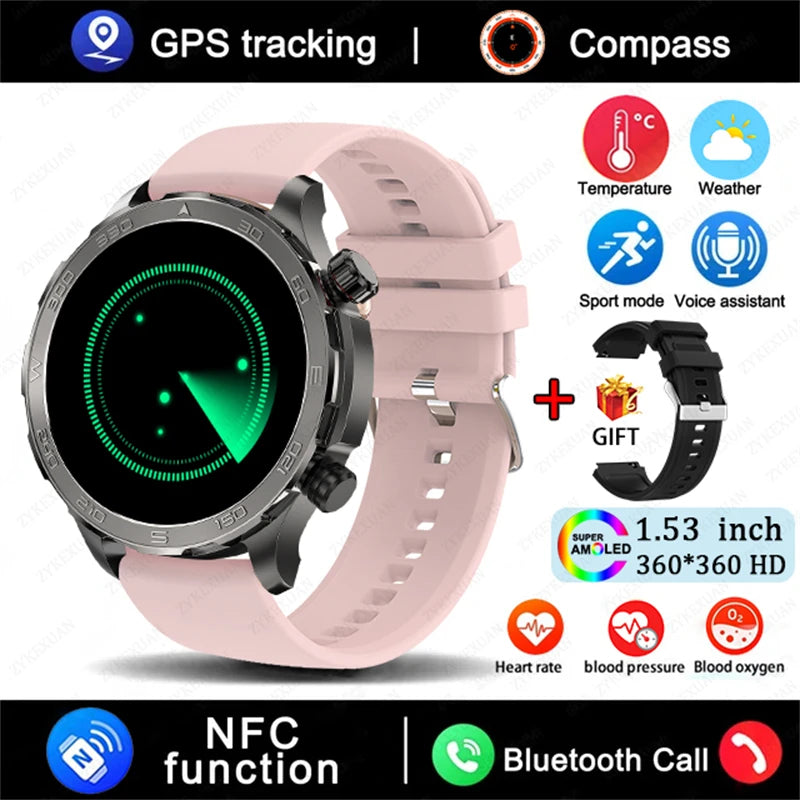 Montre Connectée GPS AMOLED 2026 - Écran Always-On & Suivi Cardiaque IP68 - SMZ DR SOPHIE