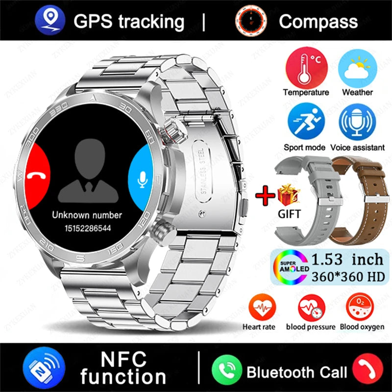 Montre Connectée GPS AMOLED 2026 - Écran Always-On & Suivi Cardiaque IP68 - SMZ DR SOPHIE