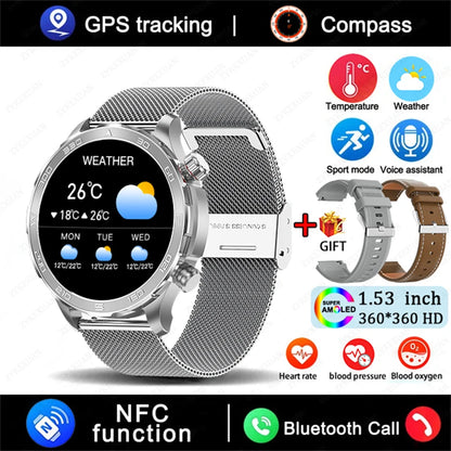 Montre Connectée GPS AMOLED 2026 - Écran Always-On & Suivi Cardiaque IP68 - SMZ DR SOPHIE