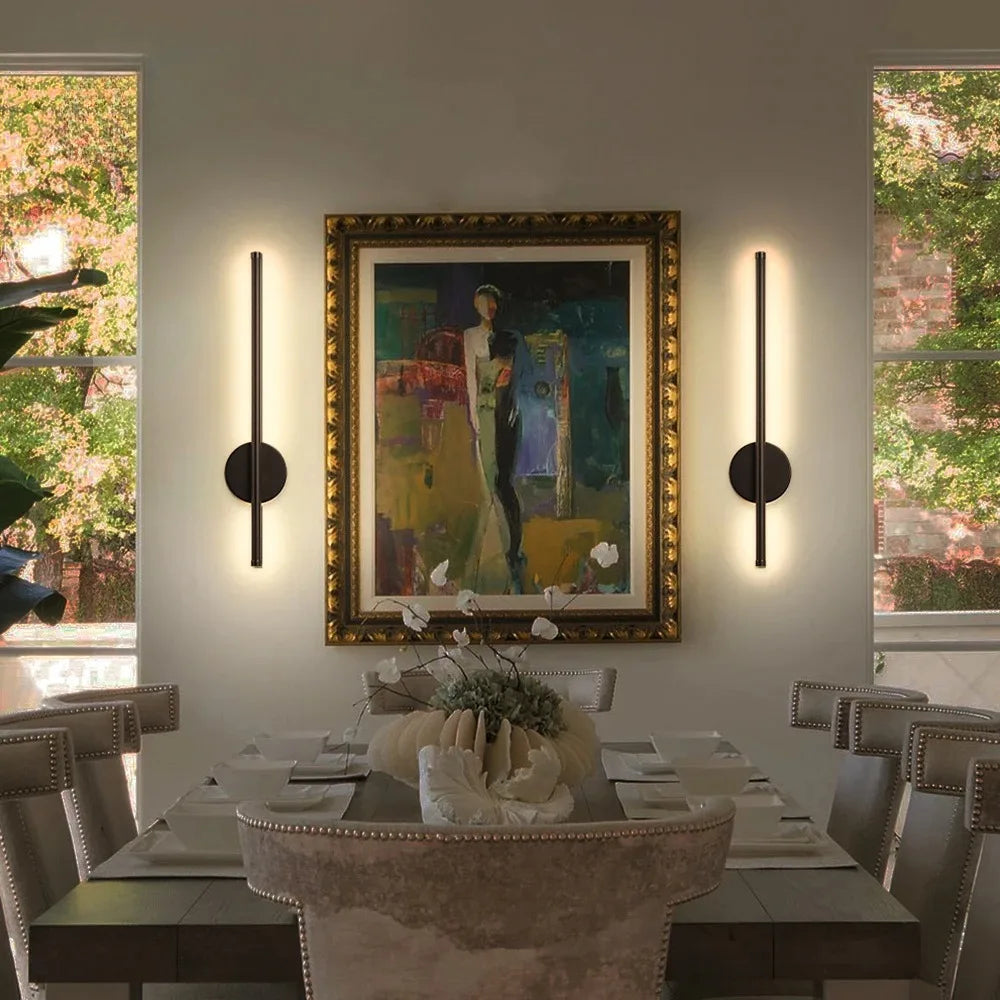 Éclairage LED doux et réglable lampe murale magnétique 50cm or noir