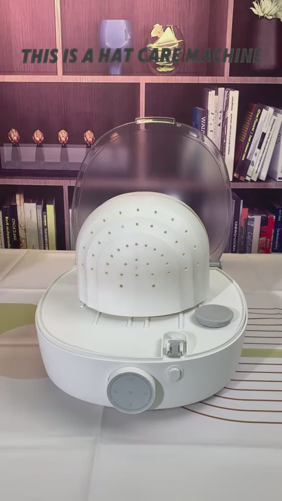 Démonstration machine soin casquette vapeur - Nettoyage et restauration de casquettes déformées
