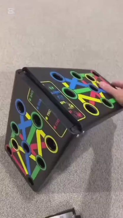 Résultats musculation pectoraux et abdominaux avec planche de pompes multifonction
