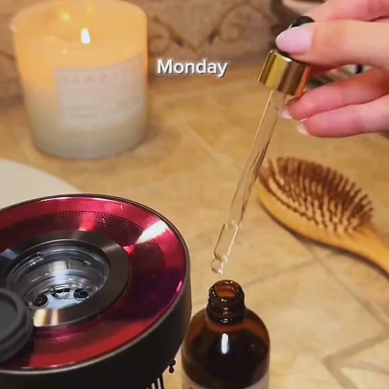 Résultats avant après brosse massage lumière rouge croissance cheveux volume densité capillaire
