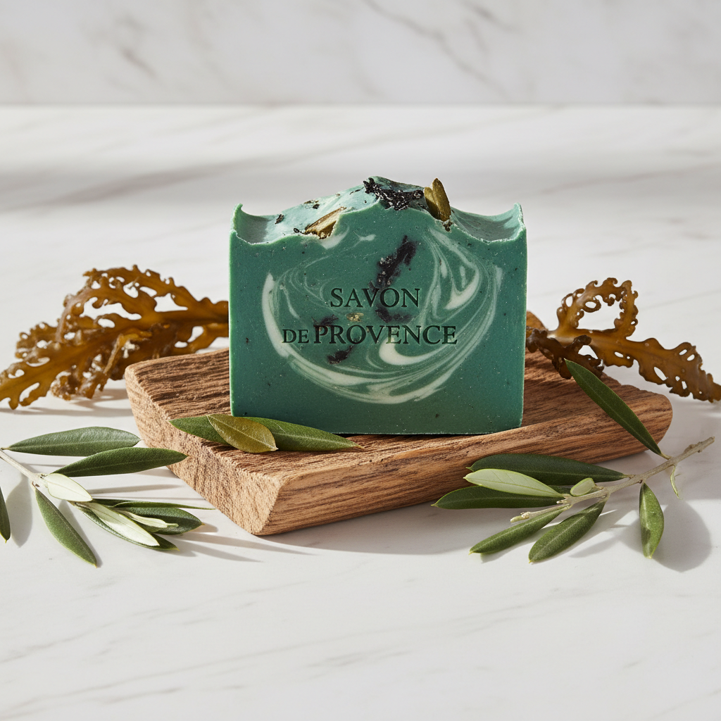Savon sur porte-savon rustique